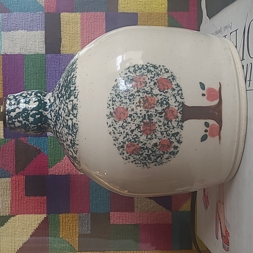 VINTAGE 1993 THREE RIVERS POTTERY STONEWARE LAMP - Picture 2 of 9